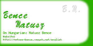 bence matusz business card